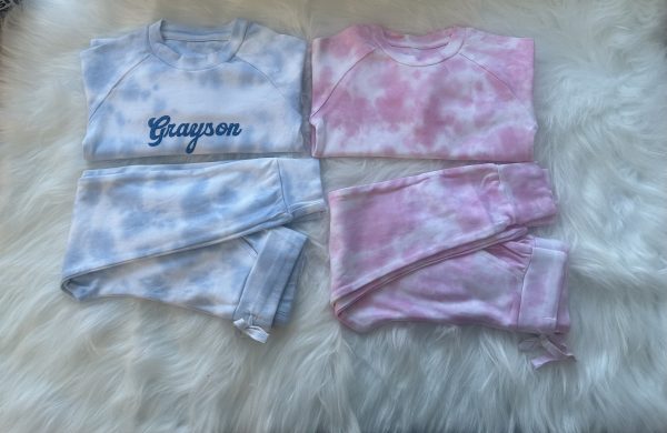 Marble Lounge Wear Set Pink
