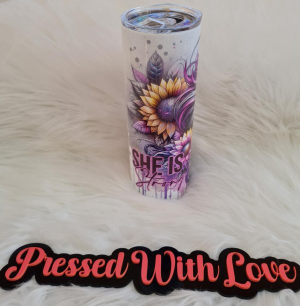 She is Strong 20oz Stainless Steel Tumbler