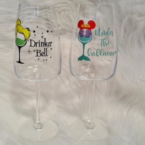 Large Wine Glass With Graphic