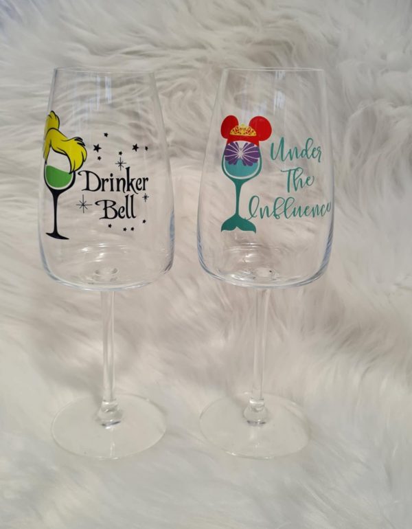 Large Wine Glass With Graphic