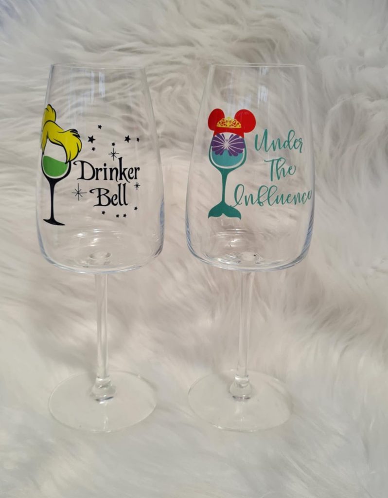 Large Wine Glass With Graphic