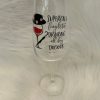 Large Wine Glass With Graphic - Image 3