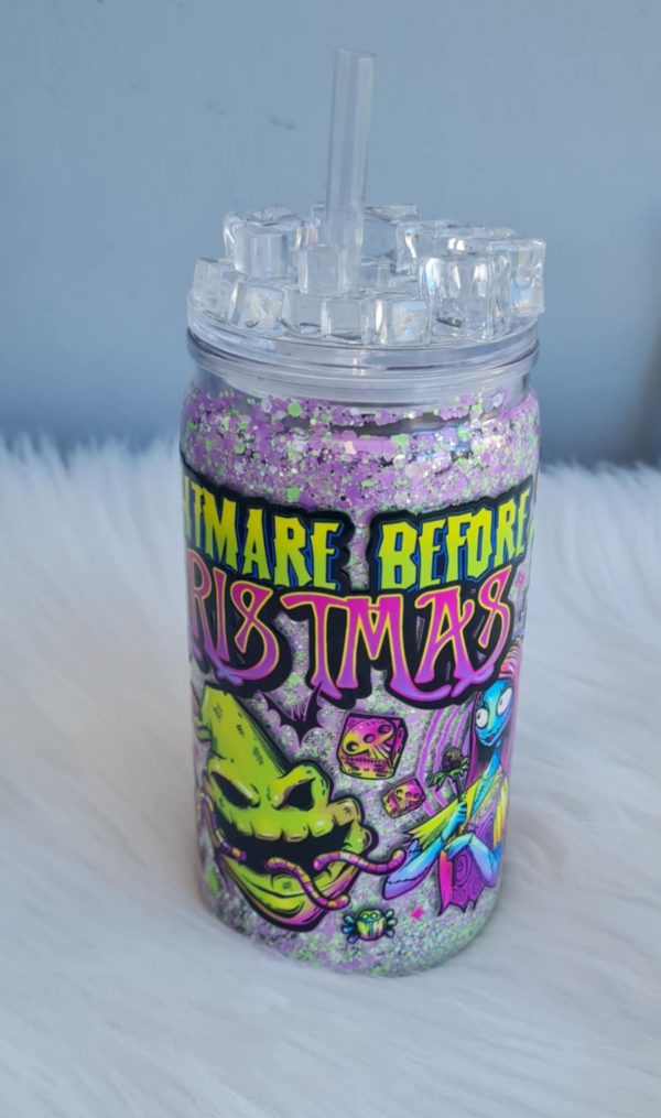 16oz No Flow Glitter Globe