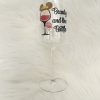 Large Wine Glass With Graphic - Image 4