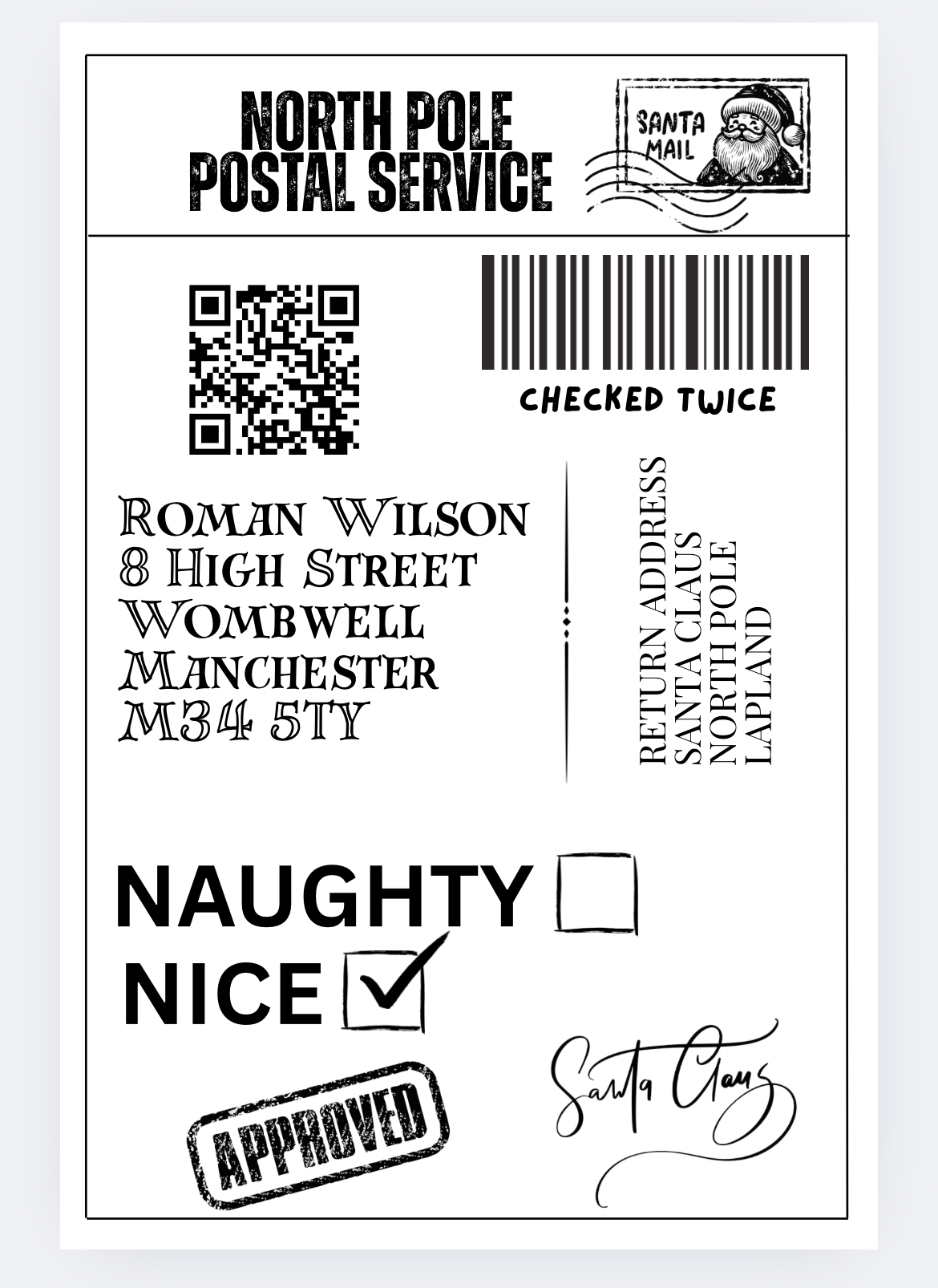 Personalised Christmas Label